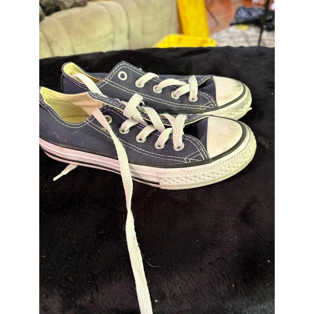 Converse Chuck Taylor All Star Low Top Navy Blue Youth Size 12.5 3J237 Sneaker
